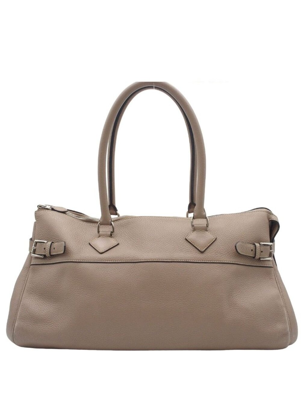 Hermes Atlas 42 Etoupe Silver Taurillon Clemence Handbag
